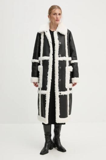 Kabát Stand Studio Patrice Coat dámský, černá barva, přechodný, oversize, 61100-9010