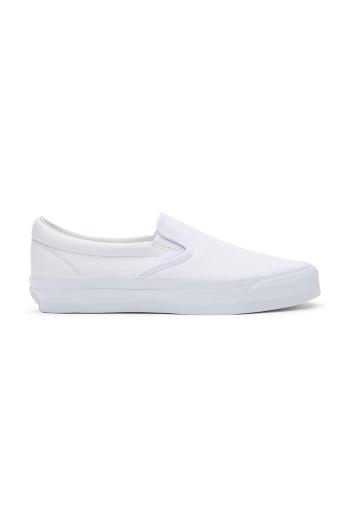 Kožené tenisky Vans Premium Standards Slip-On Reissue 98 biela farba, VN000CSEWWW1
