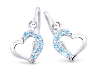 Cutie Jewellery Něžné dětské náušnice z bílého zlata C2757-10-X-2 světle modrá