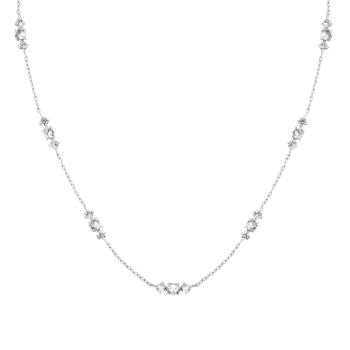 Rosefield Elegantní ocelový náhrdelník s krystaly Triple JNTCS-J1016