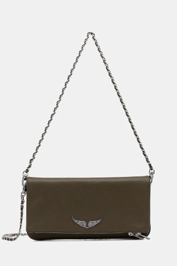 Kožená kabelka ZADIG&VOLTAIRE zelená farba, LWBA00001