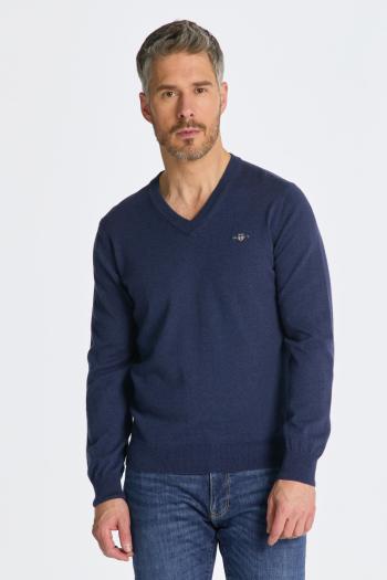 SVETR GANT CTN/WO V-NECK MARINE MELANGE