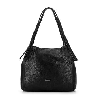 Damska torebka worek z ekoskóry czarna 99-4Y-716-1