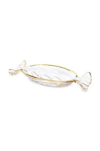 dekoratív süteménytartó 2,5 x 20 x 9,5 cm átlátszó