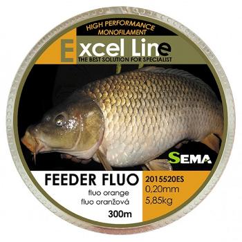 Sema vlasec feeder fluo oranžová 300 m-průměr 0,22 mm / nosnost 6,1 kg