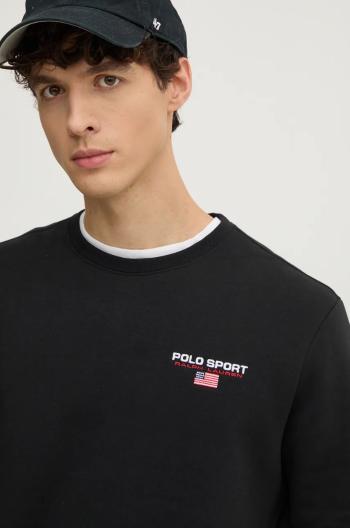 Mikina Polo Ralph Lauren pánská, černá barva, s aplikací, 710949929