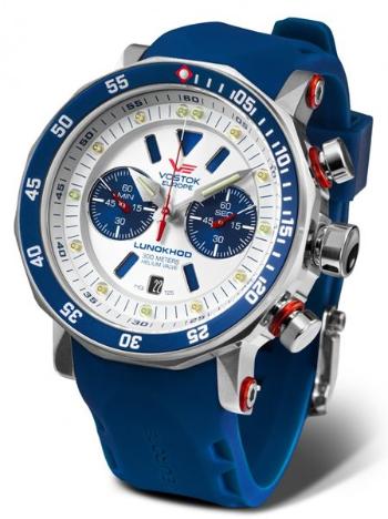 Vostok Europe Lunochod-2 Chrono Line 6S21-620A630 - Modrý silikonový řemínek