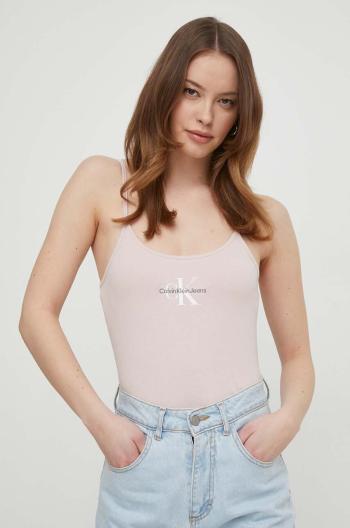 Top Calvin Klein Jeans dámský, růžová barva, J20J223105