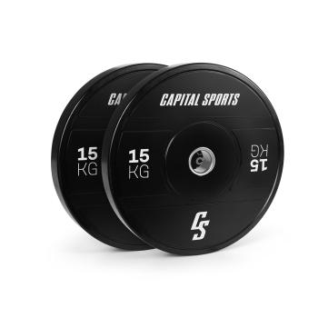 Capital Sports Elongate 2020, discuri, 2 x 15 kg, cauciuc dur, 50,4 mm