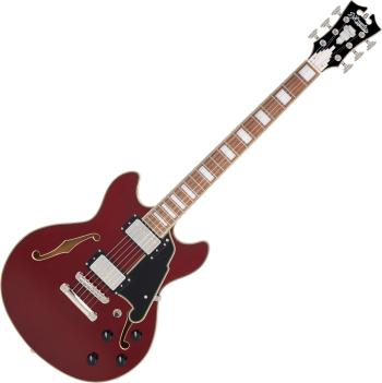 D'Angelico Premier Mini DC Burnt Red Semiakustická kytara