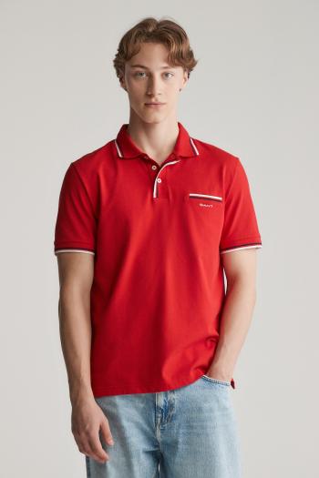 POLOKOŠILE GANT 2-COL TIPPING SS PIQUE POLO RUBY RED