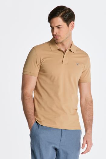 POLOKOŠILE GANT ORIGINAL SLIM PIQUE SS RUGGER HAZELWOOD BEIGE