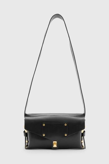 Kožená kabelka AllSaints MIRO SATCHEL černá barva, W004XA