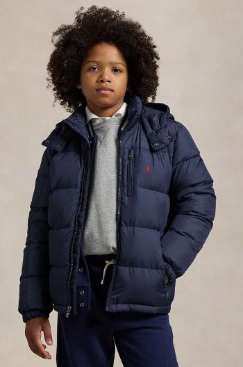 Dětská péřová bunda Polo Ralph Lauren černá barva, 323940328002