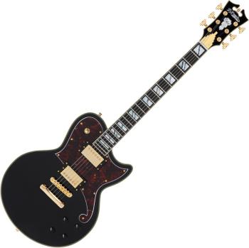 D'Angelico Deluxe Atlantic Solid Black Elektrická kytara