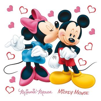 Decorațiune autocolantă Minnie & Mickey, 30 x 30 cm