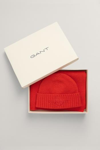 SET ČEPICE A ŠÁLA GANT BEANIE SCARF GIFT SET TOMATO RED