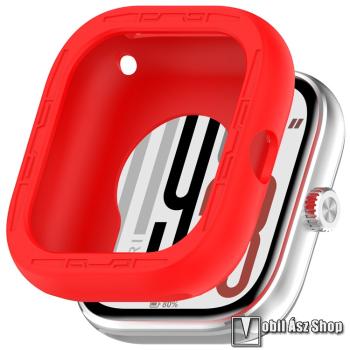 Xiaomi Redmi Watch 5, Okosóra szilikontok, Bumper, Keret, Piros