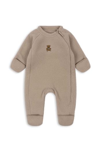 Kojenecké body Konges Sløjd SAFA ONESIE GRS béžová barva, KS101294