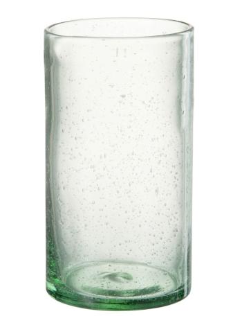 Zelená sklenička na vodu s bublinkami Long Drink Lisboa green - Ø8*13cm / 500ml 21699