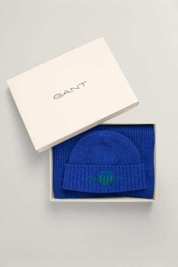 SET ČEPICE A ŠÁLA GANT BEANIE SCARF GIFT SET BOLD BLUE