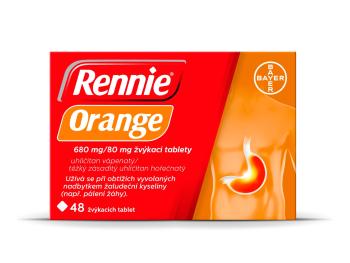 Rennie Orange 680 mg/80 mg 48 žvýkacích tablet