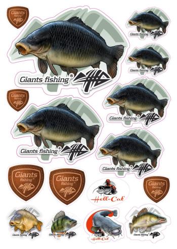 Giants Fishing Mix nálepek Kapr šupináč 16ks