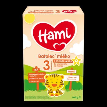 HAMI 3 Batoľacie mlieko s príchuťou vanilky od uk. 12. mesiaca 600 g