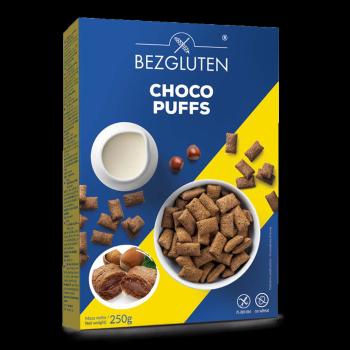 BEZGLUTEN Choco Puffs polštářky s lískooříškovou náplní 250 g