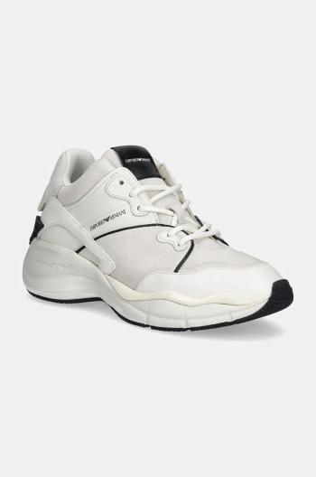 Semišové sneakers boty Emporio Armani bílá barva, X3X228 XR227 R043