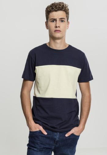 Urban Classics Contrast Panel Tee nvy/powderyellow - XL