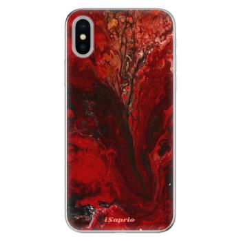 Odolné silikonové pouzdro iSaprio - RedMarble 17 - iPhone X