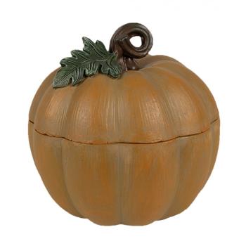 Oranžová dekorace dóza dýně Pumpkins - 10*8*10 cm 6PR4234