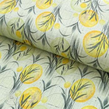 Úplet VISCOSE Enjoy The Silence lemon digital print