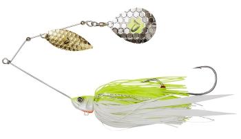 Savage gear třpytka da bush spinnerbait sinking yellow white silver - 14 cm 21 g