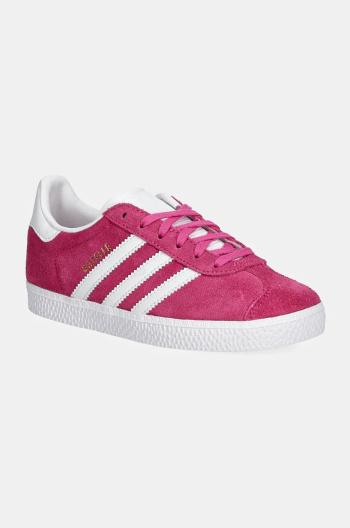 Dětské semišové sneakers boty adidas Originals GAZELLE C růžová barva, IF9806