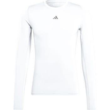 adidas TECHFIT LONG SLEEVE TEE Pánské tričko, bílá, velikost