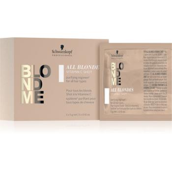 Schwarzkopf Professional Blondme All Blondes Vitamin C Shot vitamínový koncentrát pro blond a melírované vlasy 5x5 g