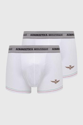 Boxerky Aeronautica Militare 2-pack pánské, bílá barva, AM1UBX003