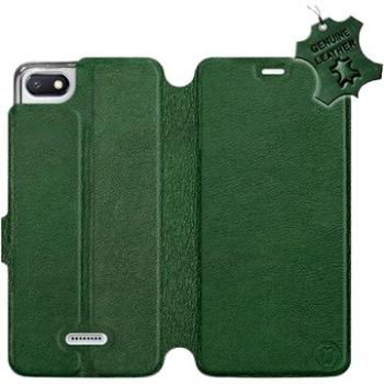 Flip pouzdro na mobil Xiaomi Redmi 6A - Zelené - kožené -   Green Leather (5903226528073)