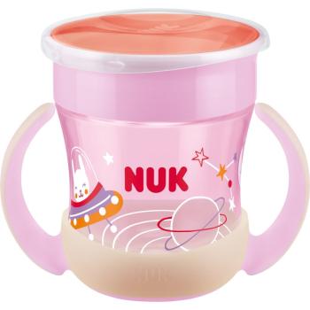 NUK Magic Cup Night hrnek s držadly 6m+ Pink 160 ml