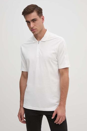 Bavlněné polo tričko Armani Exchange bílá barva, s aplikací, 6DZFLC ZJM5Z