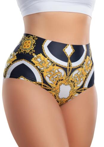 Dámské kalhotky Meméme BAROQUE VINTAGE Hi-briefs XL Černá