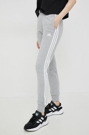 Tepláky adidas dámské, šedá barva, s aplikací, HF2605