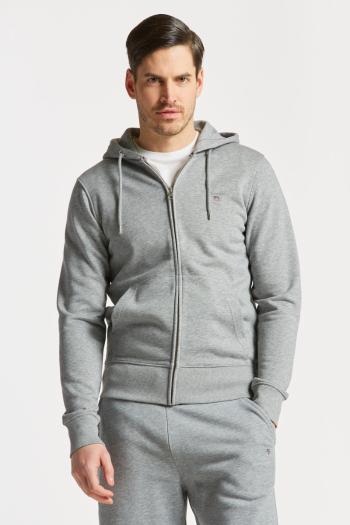 MIKINA GANT D1. THE ORIGINAL FULL ZIP HOODIE GREY MELANGE