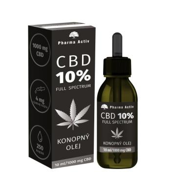 Pharma Activ CBD 10% Full Spectrum Konopný olej 1000 mg 10 ml