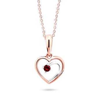 Cutie Diamonds Něžný bicolor přívěsek z růžového zlata s rubínem DZ6300-1602-40-RU-X-R4
