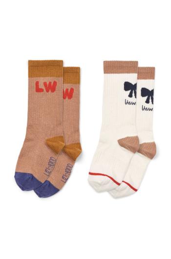 Dětské ponožky Liewood Annette Socks 2-Pack 2-pack růžová barva, LW19193