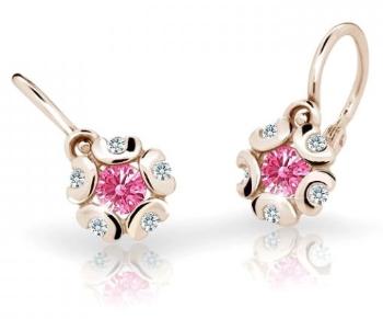 Cutie Jewellery Dětské náušnice z růžového zlata C2178-10-X-4 fuchsiová