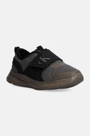 Dětské sneakers boty Calvin Klein Jeans hnědá barva, V1X9-81070